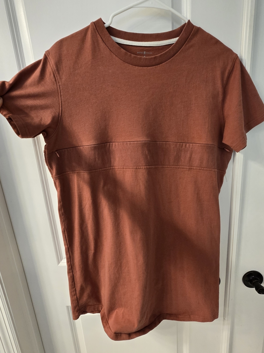 Movemama Nursing T-Shirt Rust Women's Dress, Medium